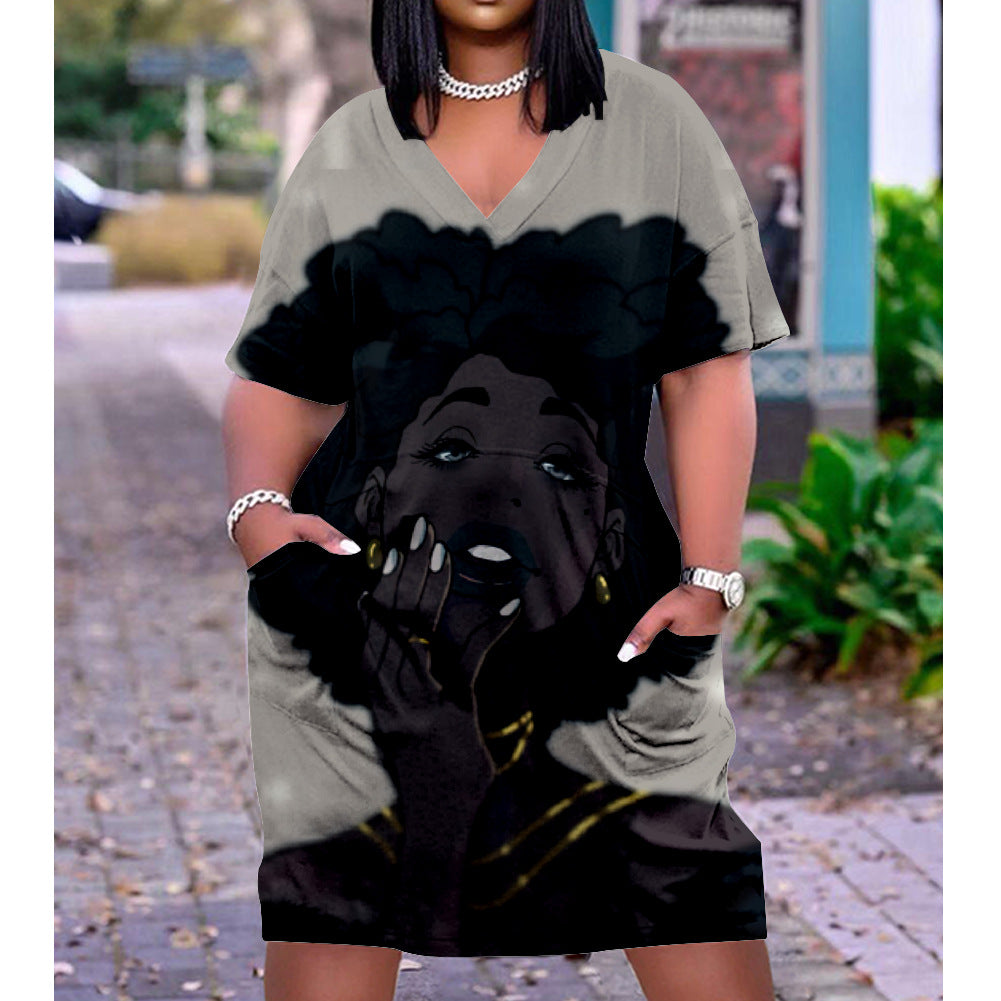 UnWritten Style — “Crowned in Confidence” Graphic T-Shirt Dress eprolo