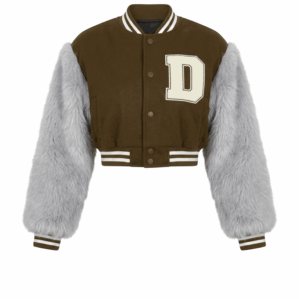 Varsity Vibes Cropped Bomber Jacket UnWritten Style