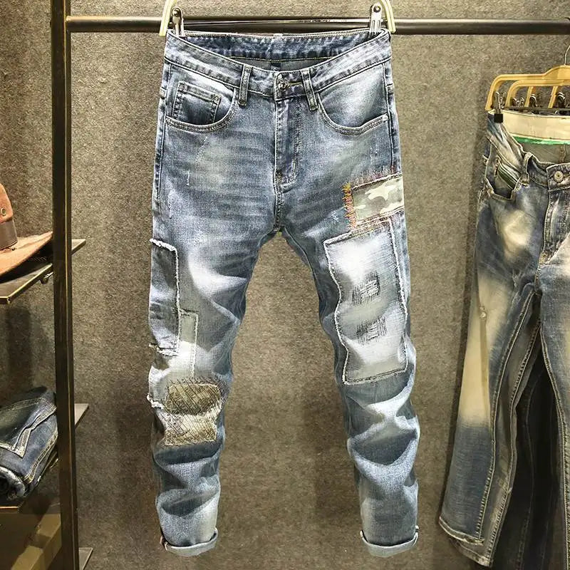 UnWritten Style — Two-Tone Patchwork Cargo Jeans nowadaysfashion