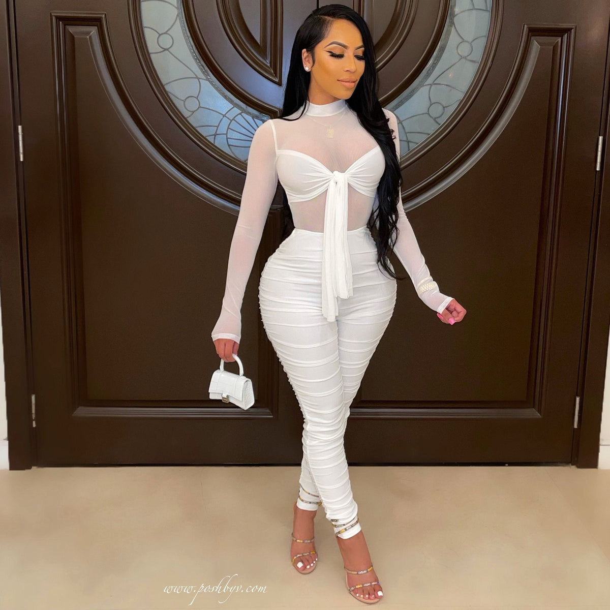 Women Clothing Jumpsuit Women Autumn Sexy Mesh Women Clothing One Piece Trousers Wanita Store