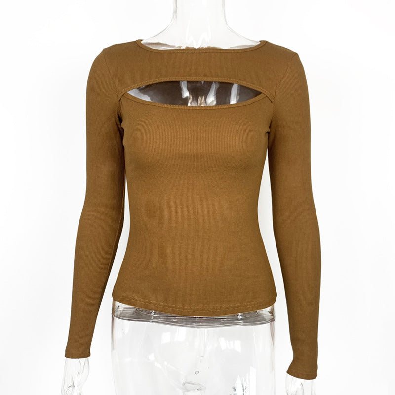 🤎 UnWritten Essential Cutout Ribbed Top Wanita Store