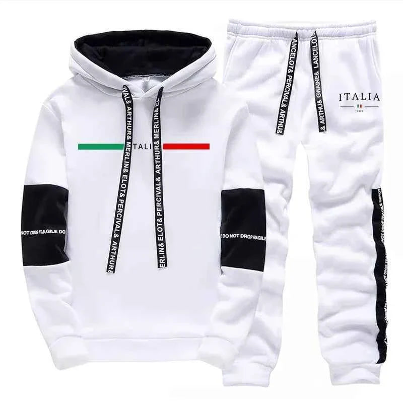 Unwritten Style 🇮🇹 Italia Street Luxe Hooded Tracksuit Set