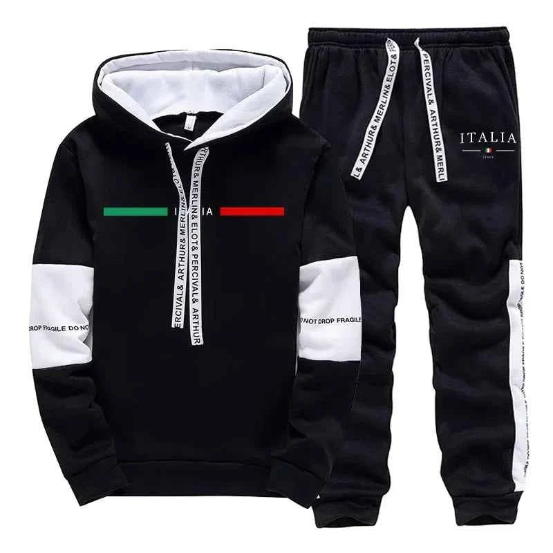 Unwritten Style 🇮🇹 Italia Street Luxe Hooded Tracksuit Set
