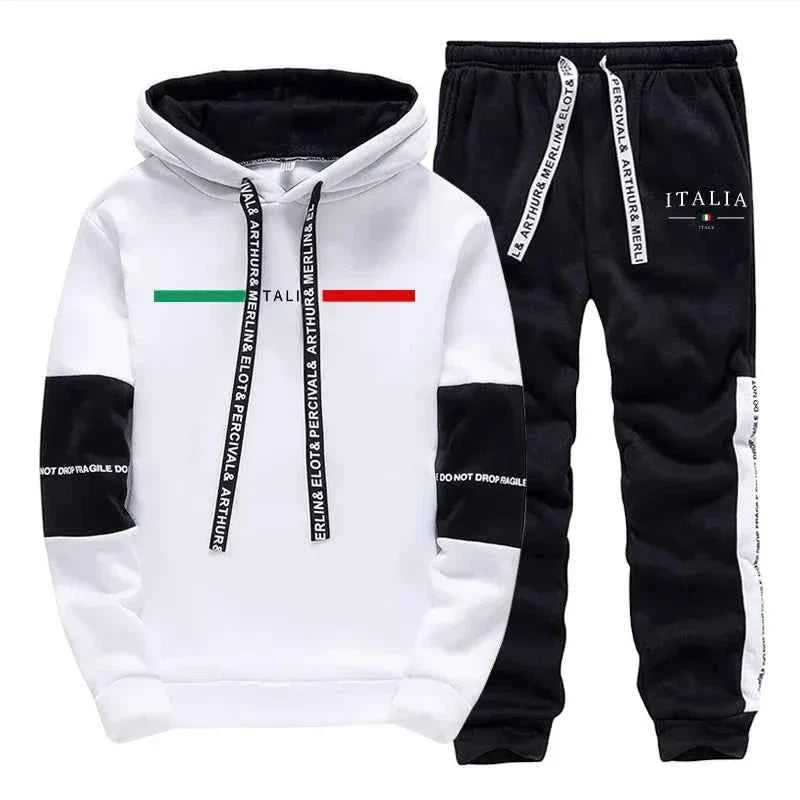 Unwritten Style 🇮🇹 Italia Street Luxe Hooded Tracksuit Set