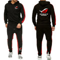 UnWritten - Men's Fleece Tracksuit: Solid Color Jogger Set THRIXINE
