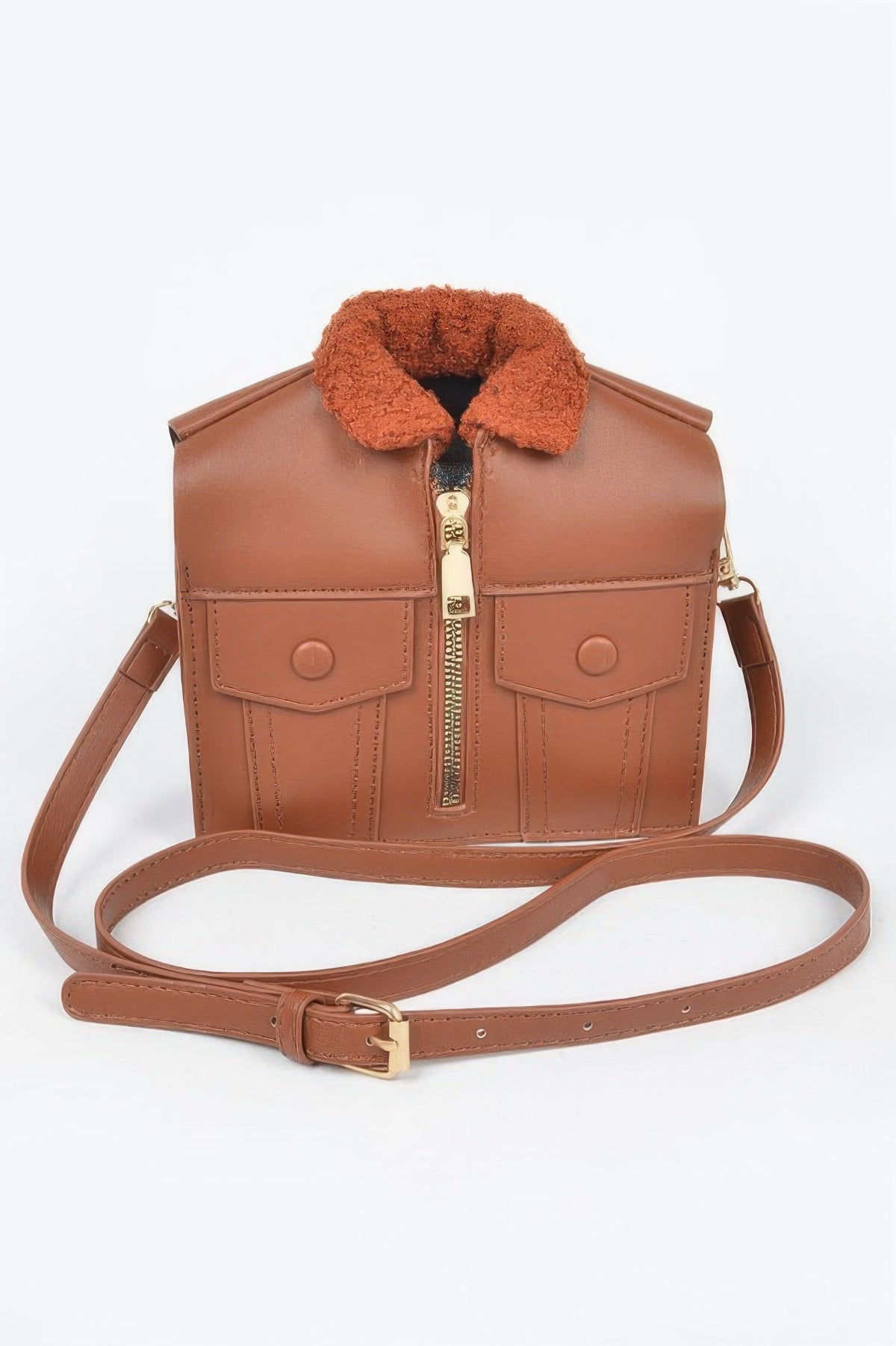 🤎 Unwritten Style — Luxe Collar Crossbody Bag Rose In Concrete 🥀