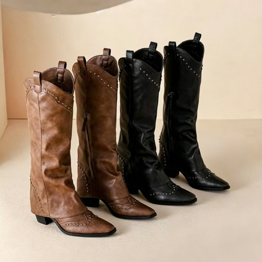 UnWritten Style — “Western Attitude” Studded Boots My Store