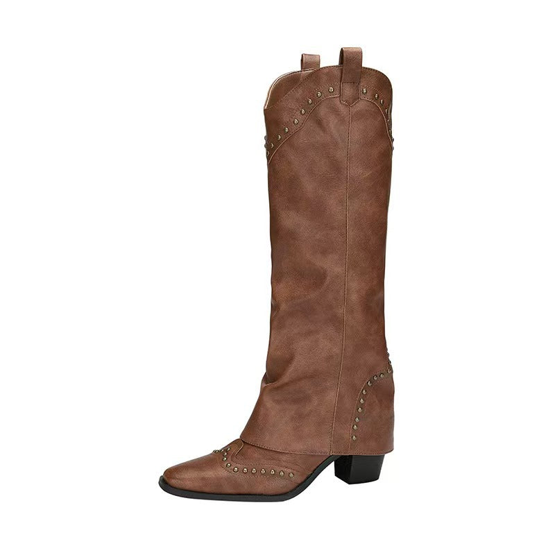 UnWritten Style — “Western Attitude” Studded Boots My Store