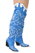 💙 Unwritten Style — Blue Rodeo Statement Boots The House of Stylez