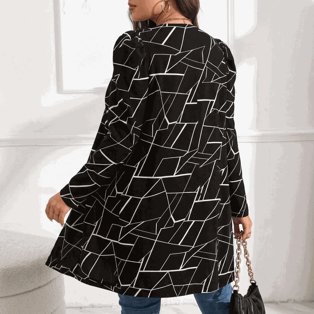 Unwritten Style — Abstract Line Longline Blazer eprolo